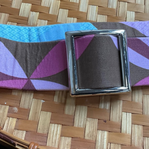 Belt- purple & blue fabric belt, AS Designs, fits small, 4/6 - Picture 16 of 16